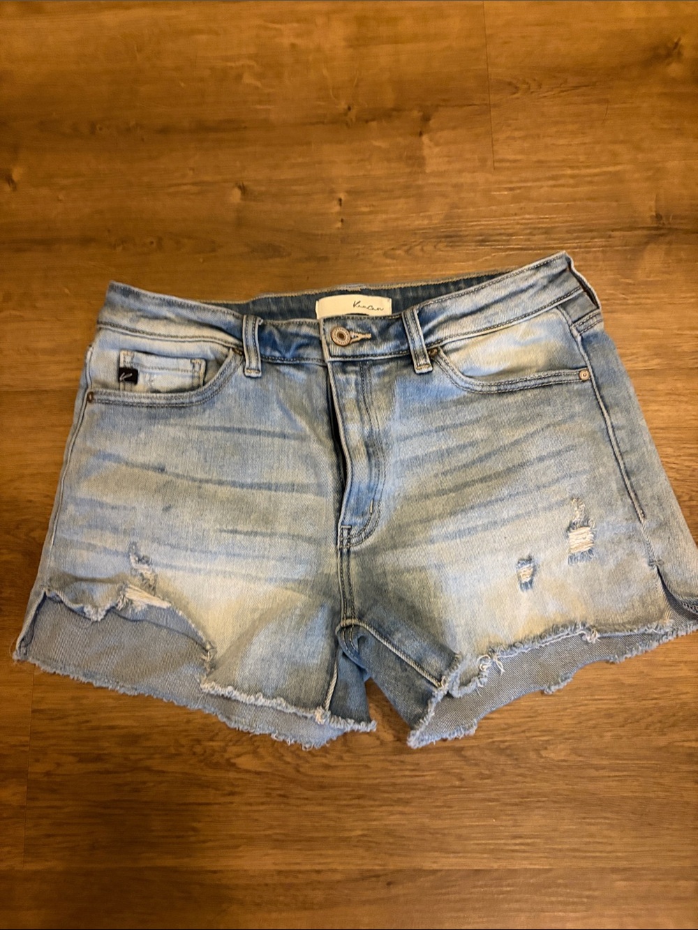 KanCan Light Blue Distressed Cutoff Jean Shorts
